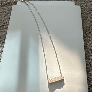 Kendra Scott Silver Bar Necklace